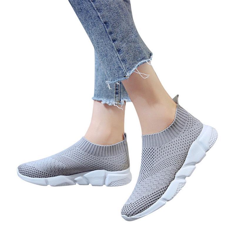 Mesh Trainers - New Outdoors Adults Trainers Running Shoes Woman Sock Footwear Sport Athletic Unisex Breathable Mesh Female Sneakers