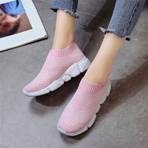 Mesh Trainers - New Outdoors Adults Trainers Running Shoes Woman Sock Footwear Sport Athletic Unisex Breathable Mesh Female Sneakers
